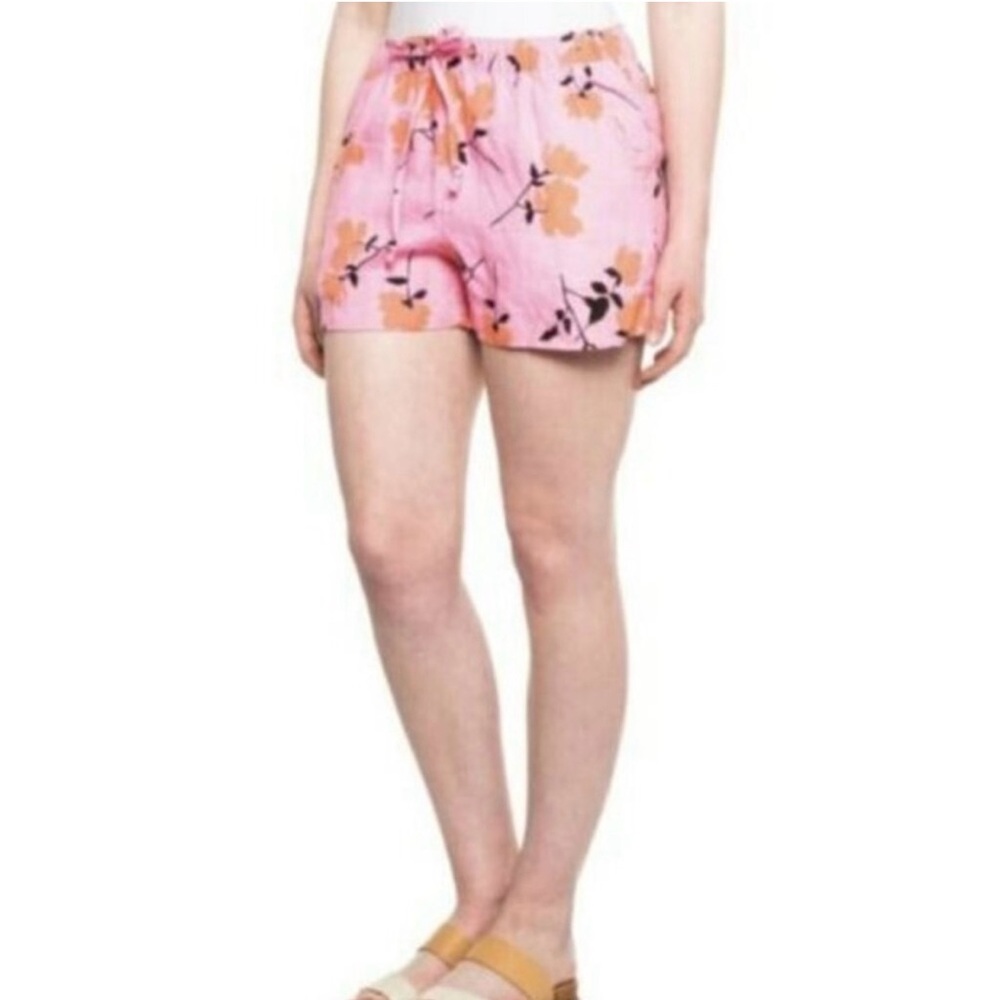 💥FREE WITH PURCHASE Cynthia Rowley Pink Linen Shorts Size Medium